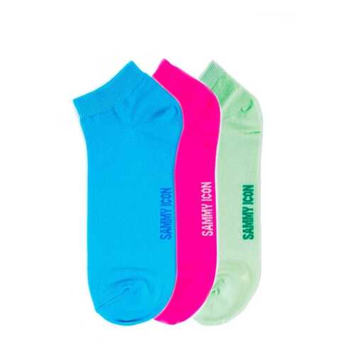 Комплект однотонных носков Sammy Icon Ankle Solid - 3 Pair Set - Green/Blue/Purple в Милавица